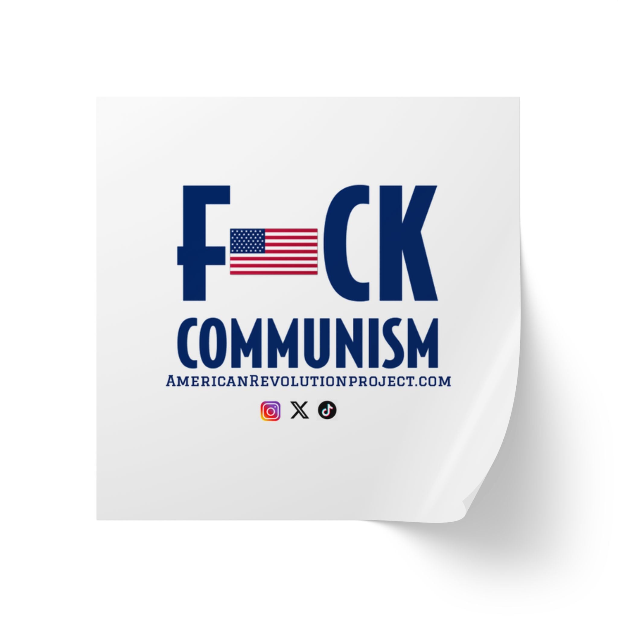 “F*ck Communism” Square Sticker Roll
