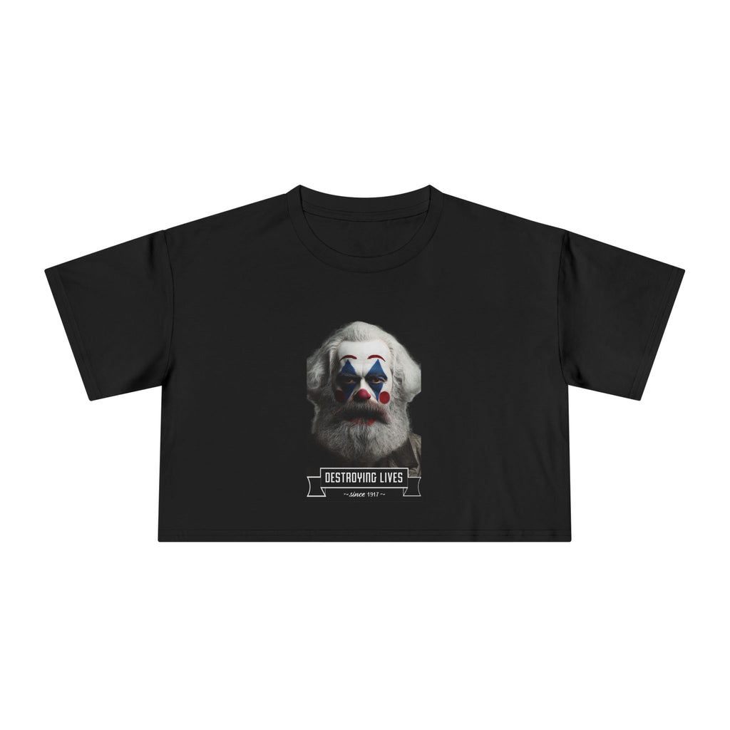 Marx 'Destroying Lives' Women's Boxy Cropped T-Shirt
